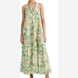 Poupette St. Barth Nava Maxi Dress in Green Orchid Size XS NWOT